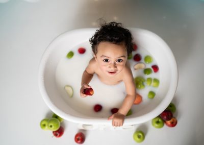 milk and fruit